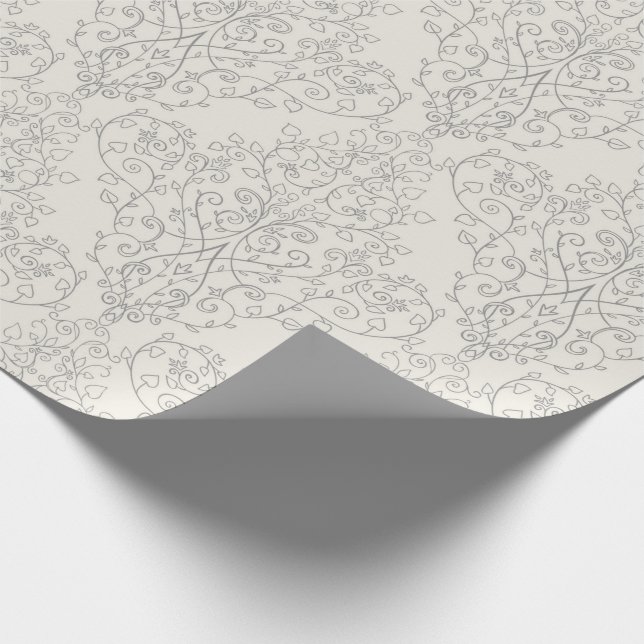 Papel De Presente Bege Elegante (Ponta)