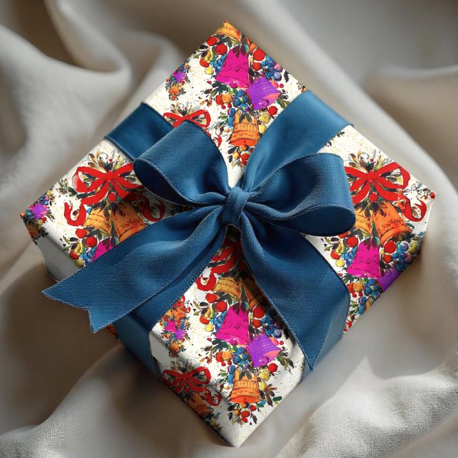 Papel De Presente Beige arco vermelho-branco (Criador carregado)