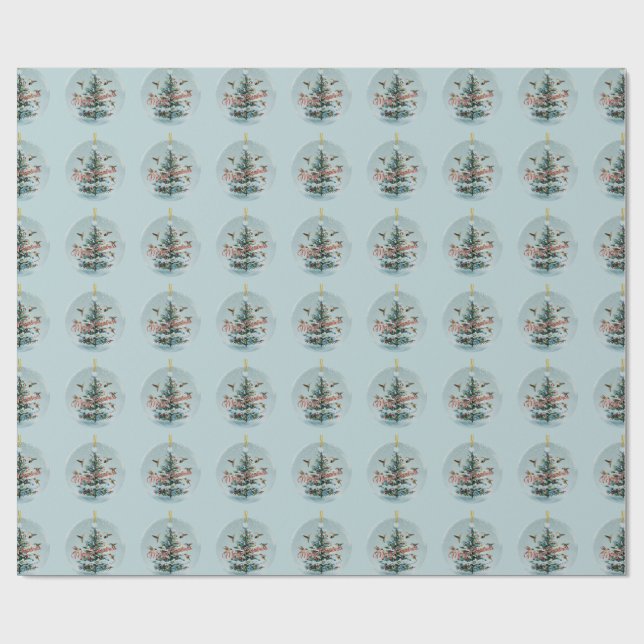 Papel De Presente Beija-flores, Design (Aberto)