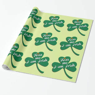 Papel De Presente Beija-me Eu sou Irlandês
