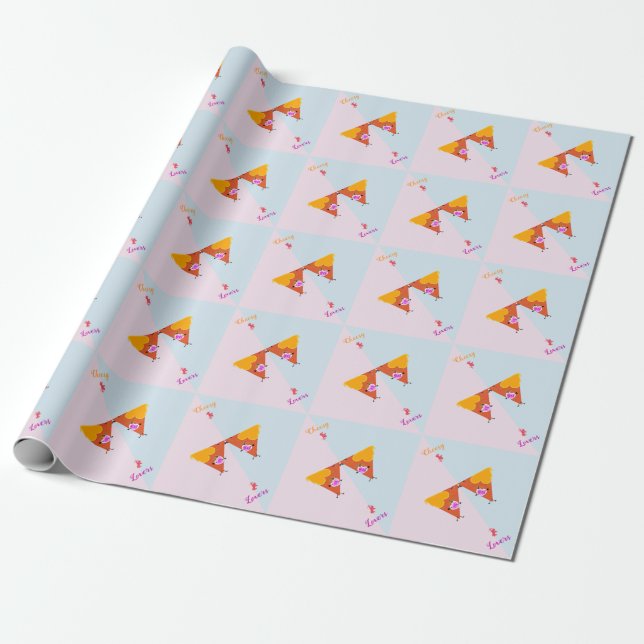 Papel De Presente Beijando Dias de os namorados Nacho (Desenrolado)