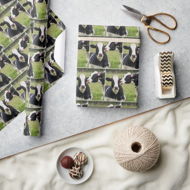 Papel De Presente Beijo de Vaca Holstein (Artesanato)