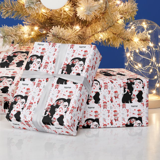 Papel De Presente Beisebol para o Natal com Papai Noel (Feriados)