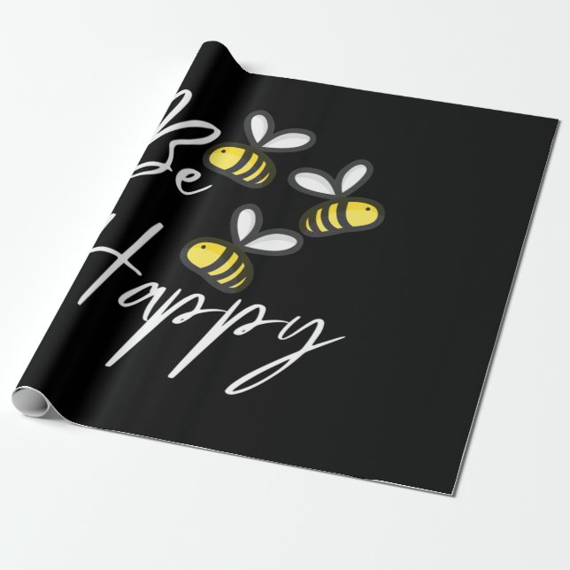 Papel De Presente Bekeeper Be Happy (Desenrolado)