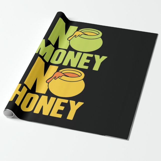 Papel De Presente Bekeeper No Money No Honey (Desenrolado)