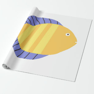 Papel De Presente bela pintura de peixes