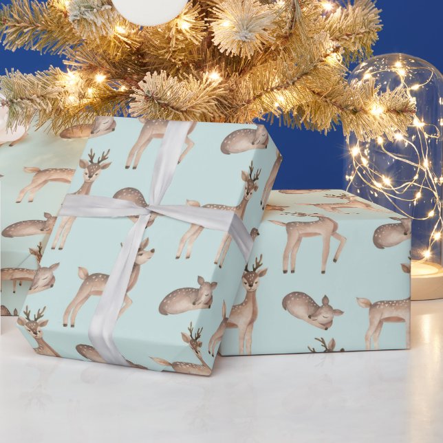 Papel De Presente Bela Veada Que Pensava Natal (Feriados)