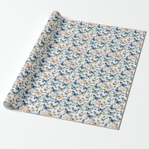 Papel De Presente Belas Borboletas