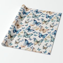 Papel De Presente Belas Borboletas