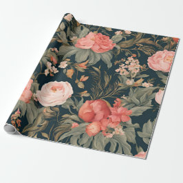 Papel De Presente Belas Flores Rosas Florais