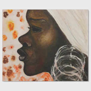 Papel De Presente Beleza Africana - Pintura em aquarela