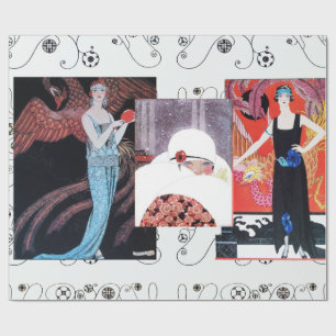 PAPEL DE PRESENTE BELEZA E FOENIX,DESIGNER DE FASHION COMPOSITAM ART