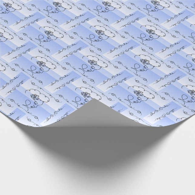 Papel De Presente Beleza Flutuante: Roll de Quebra de Arte de Linha  (Ponta)