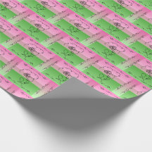 Beleza Flutuante: Roselle Line Art Gift Wrap Roll