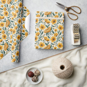Papel De Presente Belezas de Botão-de-Ouro