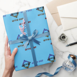 Papel De Presente BELHOR DIA BROWN BLUE MANDALA Wrapping