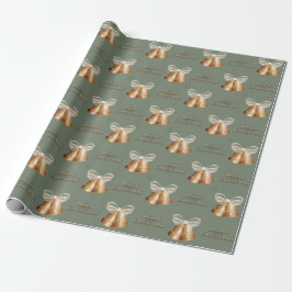 Papel De Presente Beliscos de cobre e Arco de creme Feliz Natal