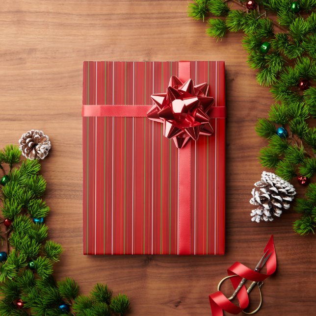PAPEL DE PRESENTE BELÍSSIMO NATAL VERMELHO BRANCO VERDE (Presente de Natal)