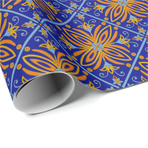 Papel De Presente Belo Azulejo do Boho Talavera
