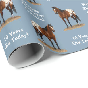 Papel De Presente Belo Cavalo de Bay Appaloosa