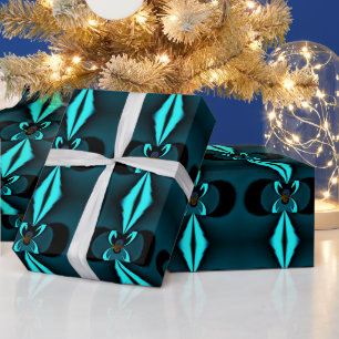 Papel De Presente Belo e adorável Design Blue Shield