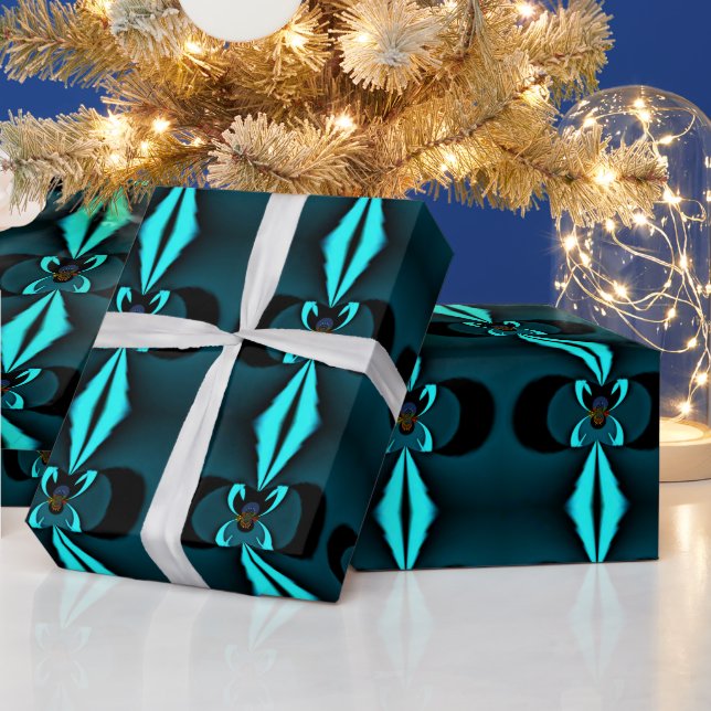 Papel De Presente Belo e adorável Design Blue Shield (Feriados)