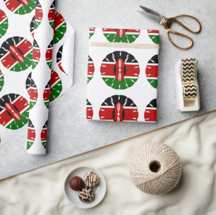 Papel De Presente Belo e espantoso Jambo Kenya Flag