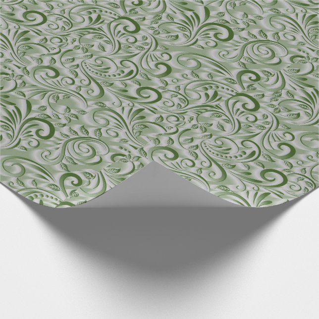 Papel De Presente Belo Faux Texturizado Natal Verde (Ponta)