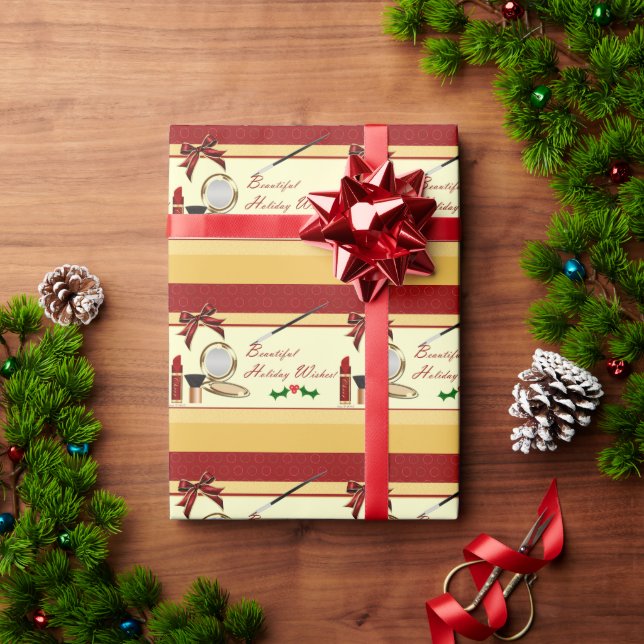 Papel De Presente Belo Feriado Deseja Um Papel De Molho (Presente de Natal)