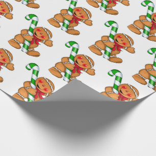Papel De Presente Belo Homem de Biscoito de Gengibre