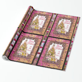 Papel De Presente Belo Natal, Festa Anual Rosa