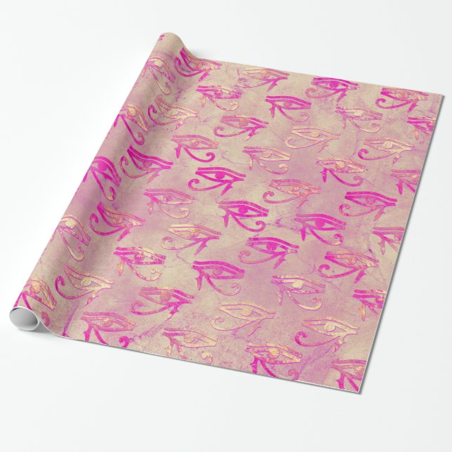 Papel De Presente Belo Olho Roxo de Horus  (Desenrolado)