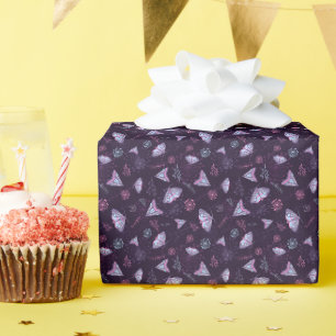 Papel De Presente Belo padrão de borboleta azul