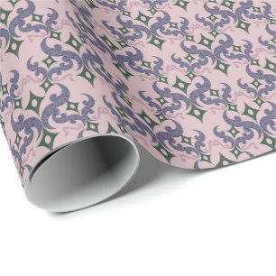 Papel De Presente Belo padrão étnico de Damasco pontilhismo
