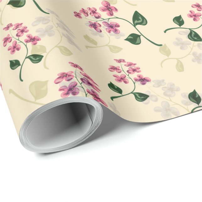 Papel De Presente Belo padrão floral sem descontinuidades esqueça-me (Ponta do rolo)
