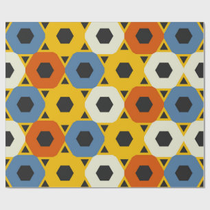 Papel De Presente Belo Padrão Geométrico