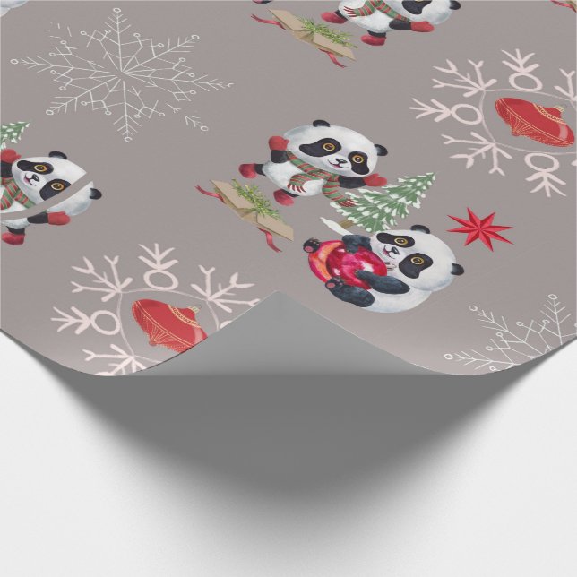 Papel De Presente Belo papel de moldagem de natal Panda (Ponta)
