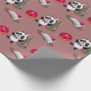 Papel De Presente Belo papel de moldagem de natal Panda