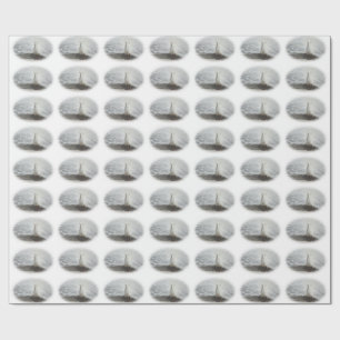 Papel De Presente Belo Pavão Branco