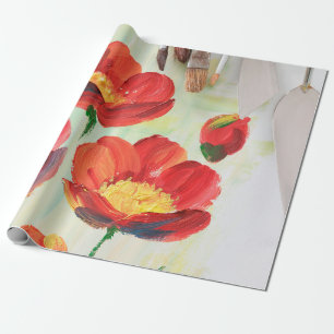 Papel De Presente Belo quadro de óleo pintado com equipamento artíst