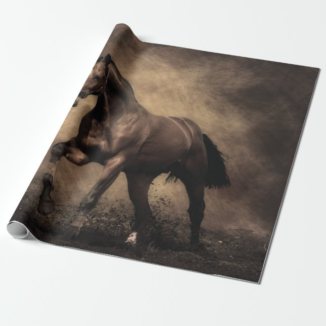 Papel De Presente Belo travesseiro decorativo marrom (Desenrolado)