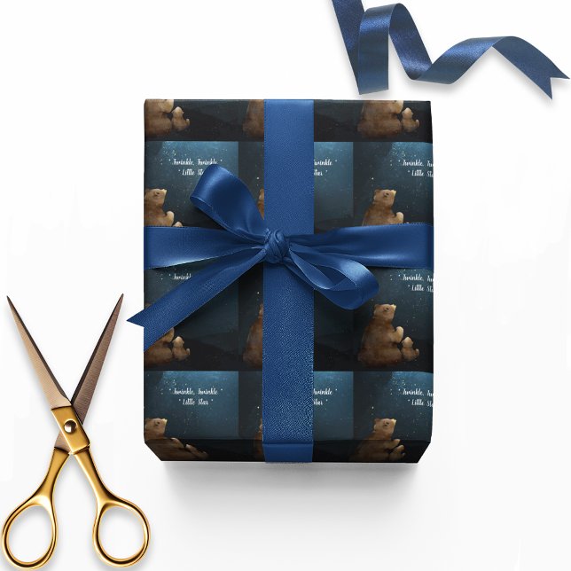 Papel De Presente Belo Urso Grelha Pequena Estrela (Criador carregado)