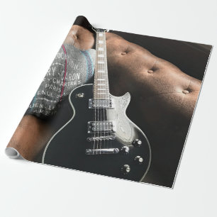 Papel De Presente Belo Violão Acústico