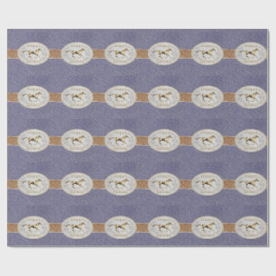 Papel De Presente Belt Ocidental e Belt Buckle Feliz Aniversário