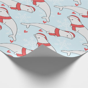 Papel De Presente Beluga Whale Natal