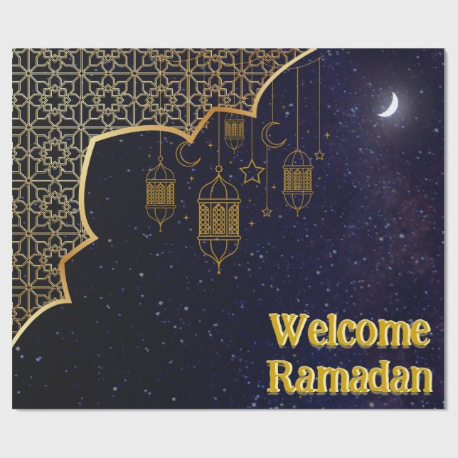 Papel De Presente Bem-vindo Ramadan: Desenho Islâmico (Aberto)