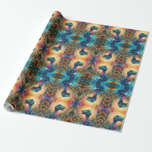 Papel De Presente Bem-vindos ao Mundo Mágico de Dino Delights