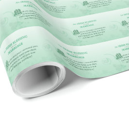 Papel De Presente Bênção de Felicitações de Casamento Irlandês