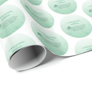 Papel De Presente Bênção dos Parabéns de Casamento Irlandeses