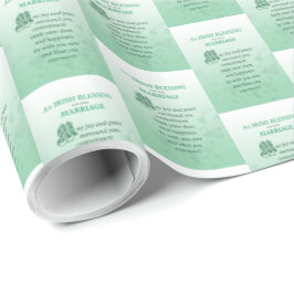 Papel De Presente Bênção dos Parabéns de Casamento Irlandeses